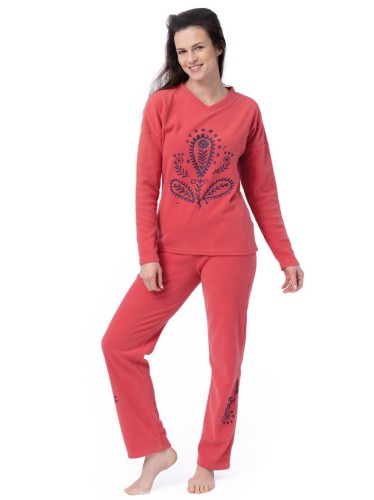 Key komplet z ciełego miękkiego micropolaru koralowy