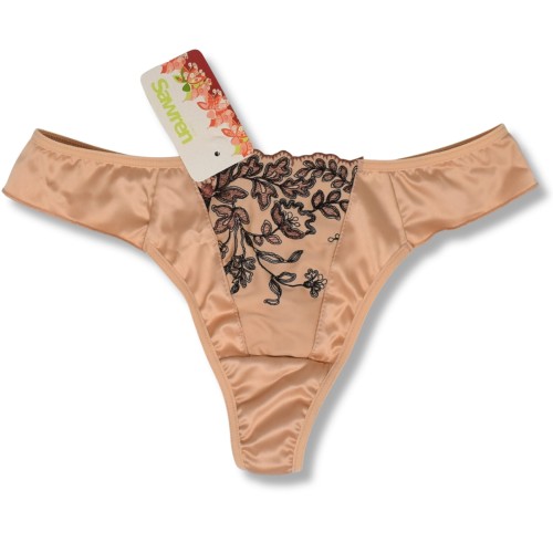 Sawren Yvette majtki stringi satynowe haftowane