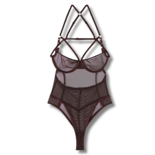 Tezenis transparentne body Street Mesh Balconette Body