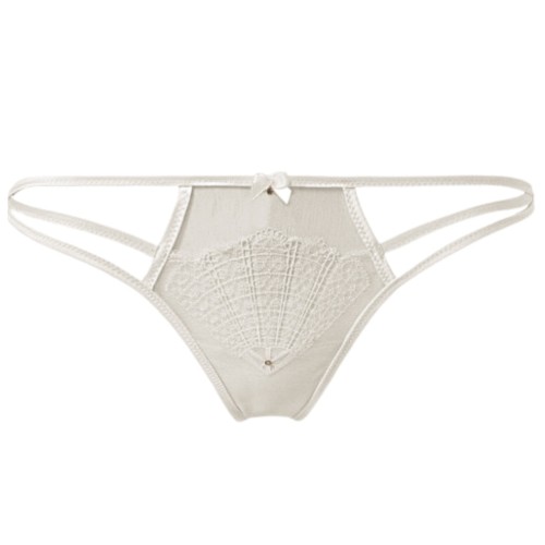 Intimissimi majtki stringi z ozdobną gipiurą z paskami 