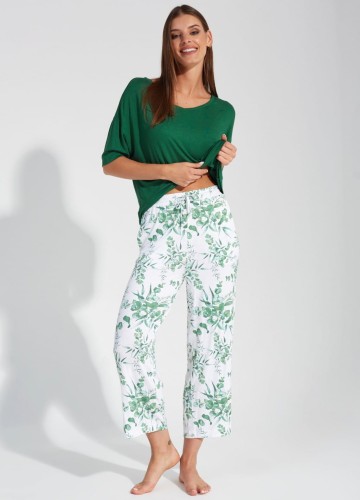 Gatta piżama damska Alexa PJ3 bluzka i luźne spodnie 7/8