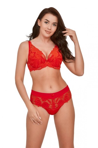 Gaia Sophia biustonosz push up z czerwoną koronką BS 1225