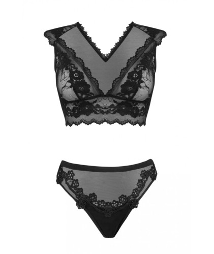 LIVCO CORSETTI KOMPLET TIMOSAN top i majtki z koronką i tiulem 