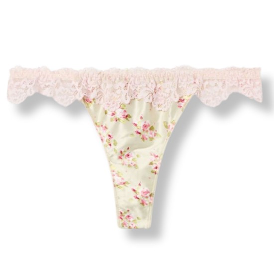 Tezenis majtki brazyliany z satyny w łączkę