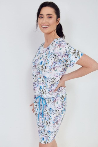 Cana Koszula damska nocna z bawełny w kwiaty