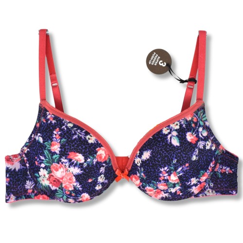 Tezenis biustonosz super push up w kwiaty