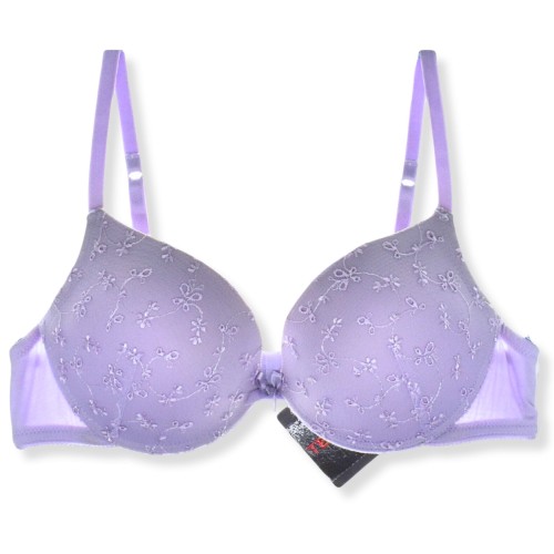 Tezenis biustonosz super push up fioletowy haftowany
