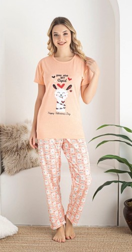 NOVITI piżama damska bawełniana z nadrukiem PD-003 KR 