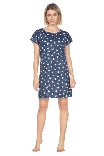 Regina koszula nocna bawełniana nadruk serca 134