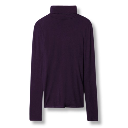 Tezenis bluzka golf z długim rękawem wiskoza fioletowy