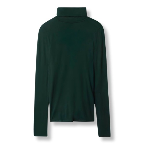 Tezenis bluzka golf z długim rękawem wiskoza zielony