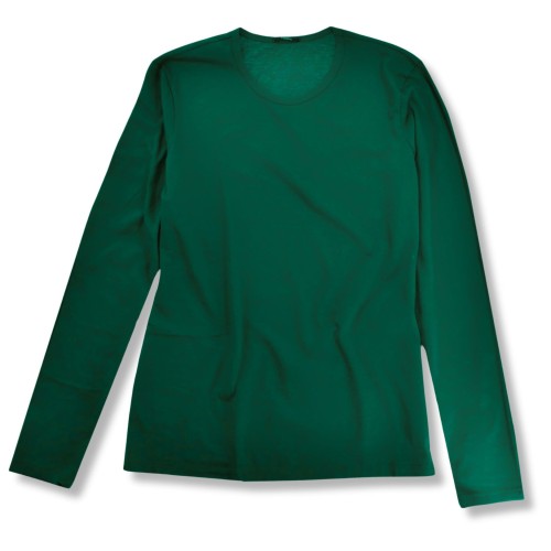 Tezenis bluzka z długim rękawem okrągły dekolt zielona