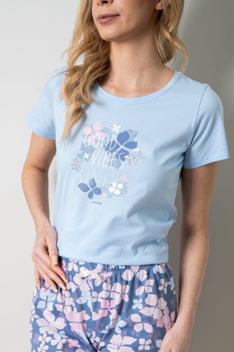 Muzzy dwuczęściowa PIŻAMA DAMSKA GOOD VIBES 