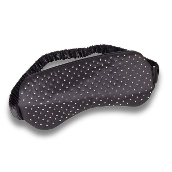 Tezenis opaska na oczy do spania satynowa czarna maska