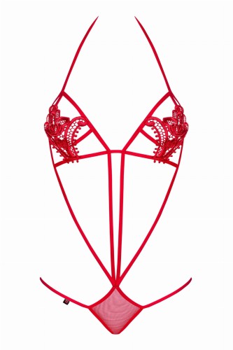 Obsessive BODY LUIZA  z cienkich pasków czerwone S/M