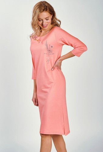 Taro koszula nocna damska Ashley 3242 3/4 R różowa z nadrukiem