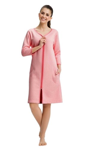 Luna SZLAFROK DAMSKI na zamek z bawełną 214