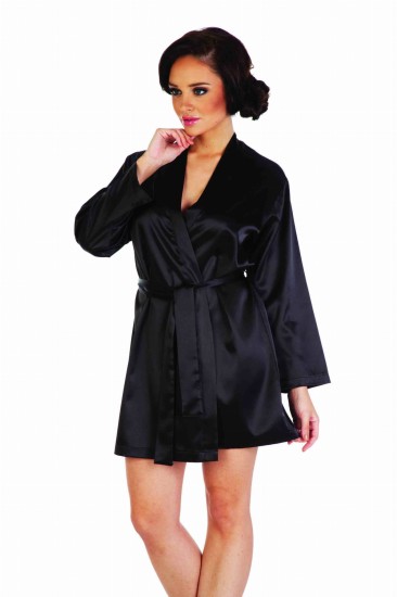 De Lafense SZLAFROK satynowy wiązany CLASSIC 797