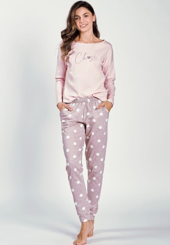 Taro PIŻAMA LIBBY z bawełny dwuczęściowa 3214 DR