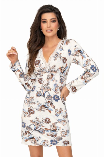 Donna KOSZULA nocna DAMSKA NAOMI w kwiaty z wiskozy