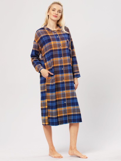 Key KOSZULA DAMSKA nocna w kratę LND 482 DR