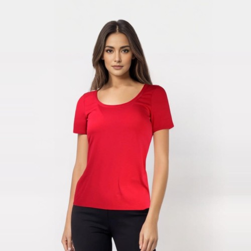 Tezenis czerwona koszulka bluzka top t-shirt