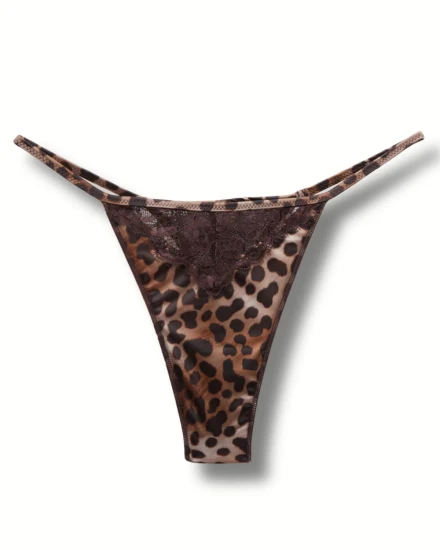 Tezenis majtki stringi panterka print koronka