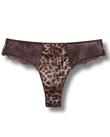 Tezenis majtki brazyliany panterka print koronka