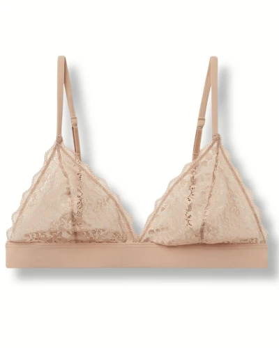 Tezenis biustonosz miękki bez fiszbin koronkowy nude phard