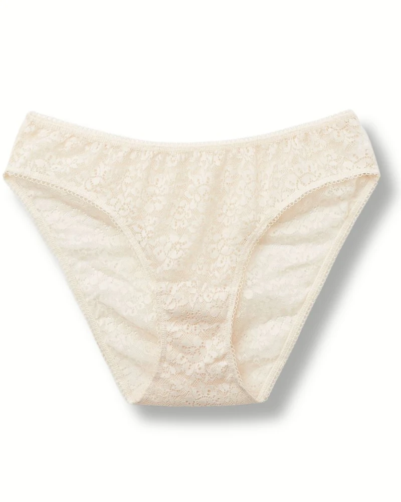 Tezenis eleganckie majtki figi koronkowe crema